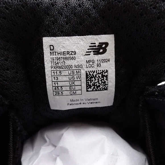 NEW New Balance Fresh Foam X Hierro V9 Trail Shoes Men's MTHIERZ9 Black Cement - Picture 9 of 14